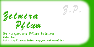 zelmira pflum business card